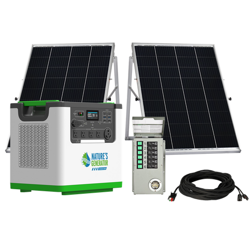 Nature's Generator Lithium 3600 Solar Generator and Transfer Switch