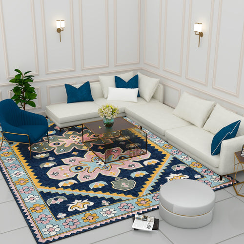 Premium Hand-Tufted Rug Made of 100% Wool  - Lotus Bloom - 8x10 Feet