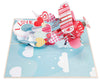 I Love You Biplane Pop Up Card - 5" x 7"