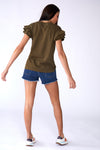Ella Ruffle Sleeve Tee