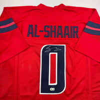 Autographed/Signed Azeez Al Shaair Houston Red Football Jersey Beckett BAS COA