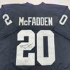 Autographed/Signed Darren McFadden Las Vegas Oakland Black Football Jersey Beckett BAS COA