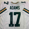 Autographed/Signed Davante Adams Green Bay White Football Jersey Beckett BAS COA