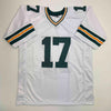 Autographed/Signed Davante Adams Green Bay White Football Jersey Beckett BAS COA