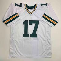 Autographed/Signed Davante Adams Green Bay White Football Jersey Beckett BAS COA