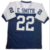 Autographed/Signed Emmitt Smith Dallas Thanksgiving Football Jersey Beckett BAS COA