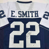Autographed/Signed Emmitt Smith Dallas Thanksgiving Football Jersey Beckett BAS COA