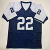 Autographed/Signed Emmitt Smith Dallas Thanksgiving Football Jersey Beckett BAS COA