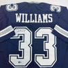 Autographed/Signed Javonte Williams Dallas Blue Football Jersey Beckett BAS COA