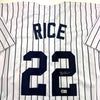 Autographed/Signed Ben Rice New York Pinstripe Baseball Jersey JSA COA