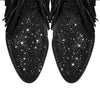 Starry Nights Knee-High Fringe Boots – Rhinestone Embellished Suede Cowgirl Boots