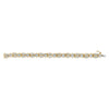 14K Yellow Gold 8 1/5 Cttw Baguette and Princess-Cut Diamond Geometric Twist Link Bracelet (G-H Color, VS1-VS2 Clarity) - Size 7"