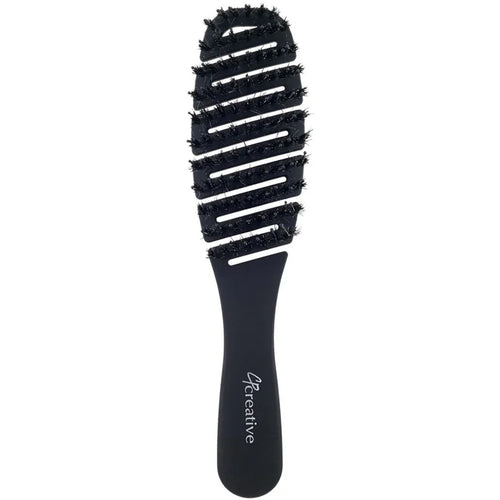 Flexvent Petite Mixed Bristle Vent Brush Boar & Nylon Pins Black