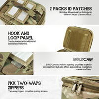 Tactical Ammo Bag, Ammos Transportation Bag for Pistol Rifle and Shotgun Range