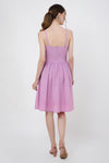 Placement Embroidered Corset Midi Dress with Sweet heart Neckline XS to 2XL