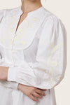 embroidered casual midi dress off white Available in s to 3xl