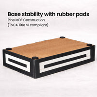 Black White Resin Inlay Concentric Decorative Box - 8 Sizes