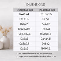 Black White Resin Inlay Concentric Decorative Box - 8 Sizes