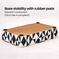 Decorative Box Medley Harlequin Resin Inlay, Black - White, 6 sizes