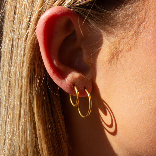 Small Classic Clicker Hoop Earrings Caris Jewelry