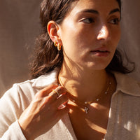 Gracie Pearl Hoop Earrings Caris Jewelry