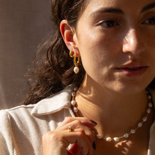 Lulu Pearl Necklace Caris Jewelry