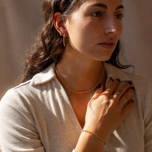 Livia Rope Chain Necklace Caris Jewelry