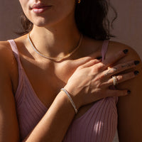 Baguette Tennis Necklace Caris Jewelry