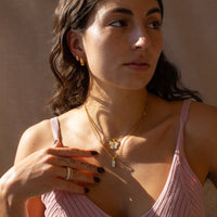 Vivian Baguette Pendant Necklace Caris Jewelry