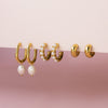 Vesta Pearl Hoop Earrings