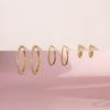 Tiny Classic Diamond Hoop Earrings Caris Jewelry