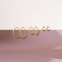 Medium Classic Clicker Hoop Earrings Caris Jewelry