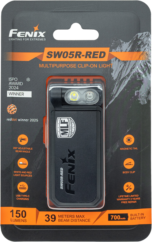 Fenix SW05R Multipurpose Clip-On Light with Red or UV Output