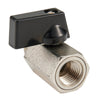 Mini Ball Valve, 1/4" Male NPT x 1/4" Female NPT Thread (Lead Free)