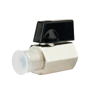 Mini Ball Valve, 1/4" Male NPT x 1/4" Female NPT Thread (Lead Free)