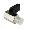 Mini Ball Valve, 1/4" Male NPT x 1/4" Female NPT Thread (Lead Free)