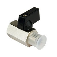 Mini Ball Valve, 1/4" Male NPT x 1/4" Female NPT Thread (Lead Free)