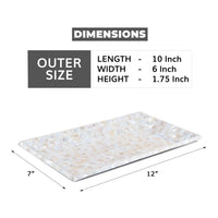Mother of Pearl Decorative Tray Vanity Coffee Table 12"x7"