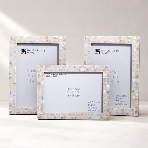 Picture Frame Combo Pack of 3 – Mother Of Pearl Collection, 5" x 7"
