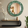 make to order mother of pearl resin inlay wall hanging mirror frame 12 dia