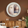 make to order mother of pearl resin inlay wall hanging mirror frame 22 dia