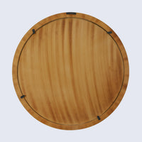 Wall Mirror Round Chevron Art Inspired  Bone Inlay Wall Hanging Mirror Frame,  24" Dia
