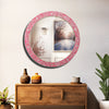 Wall Mirror Round Mother of Pearl & Resin Inlay Wall Hanging Mirror Frame, 28" Dia