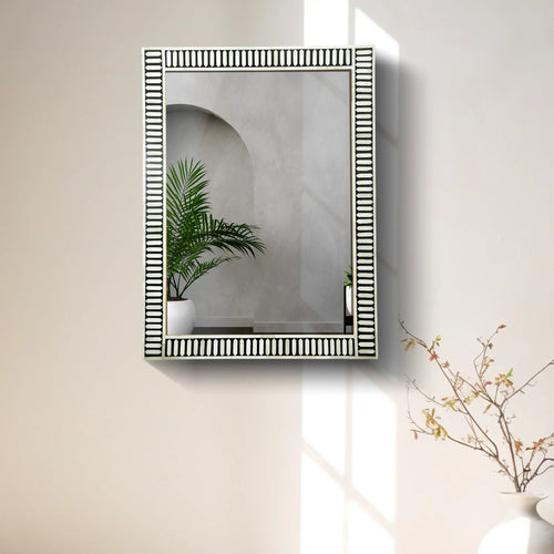 Make To Order bone resin inlay wall hanging mirror fame 40x30