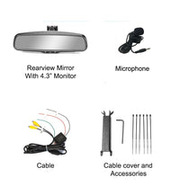 Master Tailgaters 10.5" Rear View Mirror with 4.3" LCD Screen + Wireless Calling Enabled | Rearview Universal Fit Mount | Auto Adjusting Brightness LCD | Anti Glare | Full Original Mirror Replacement