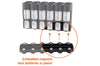 Magnetic AA 12 Pack Strip With Cradle