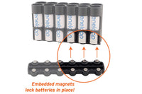 Magnetic AA 12 Pack Strip With Cradle