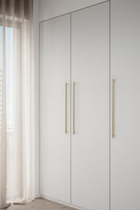 Brushed Gold "Manor" Knurled Cabinet Knobs and Drawer Pulls Euro • Knobs
