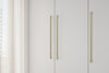Brushed Gold "Manor" Knurled Cabinet Knobs and Drawer Pulls Euro • Knobs