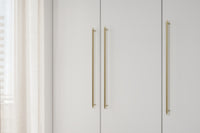 Brushed Gold "Manor" Knurled Cabinet Knobs and Drawer Pulls Euro • Knobs